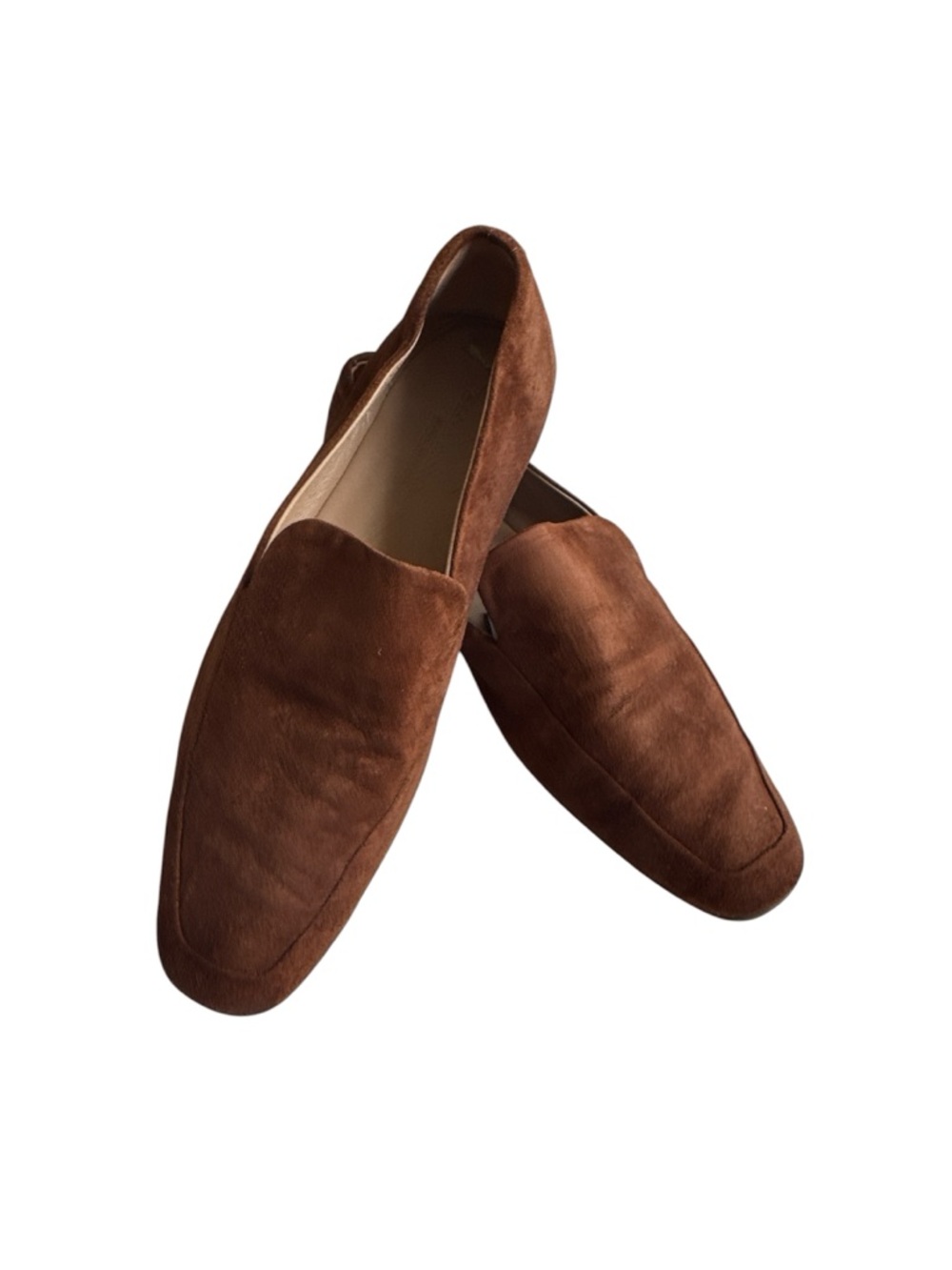 Club Monaco Sofii Suede Loafer Flats Caramel Made In Italy Size 40 US10